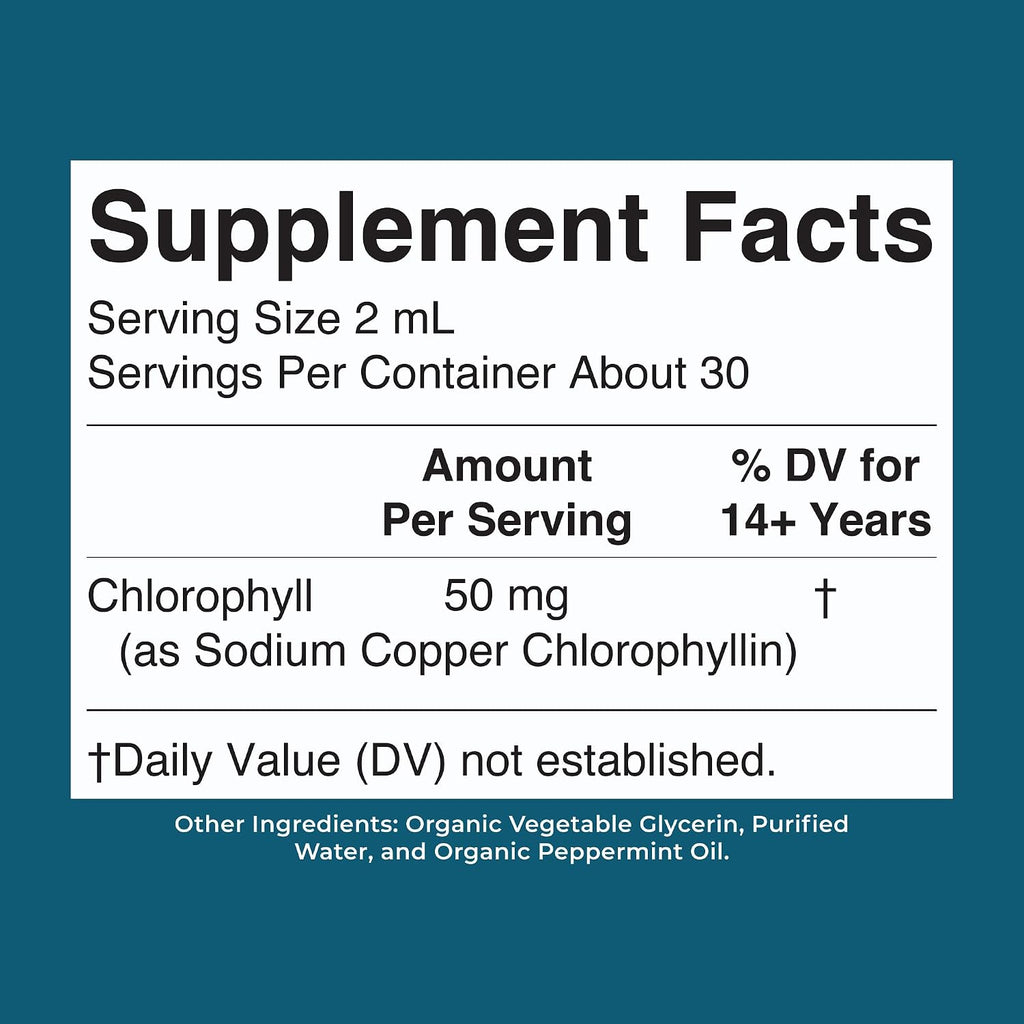 MARYRUTH'S Chlorophyll Liquid Drops | Clean Label Project Certified® | Vegan | Non-Diluted Liquid Chlorophyll| Mulberry Derived Supplement for Ages 14+ | Non-GMO | Delicious Minty Flavor | 2 Fl Oz