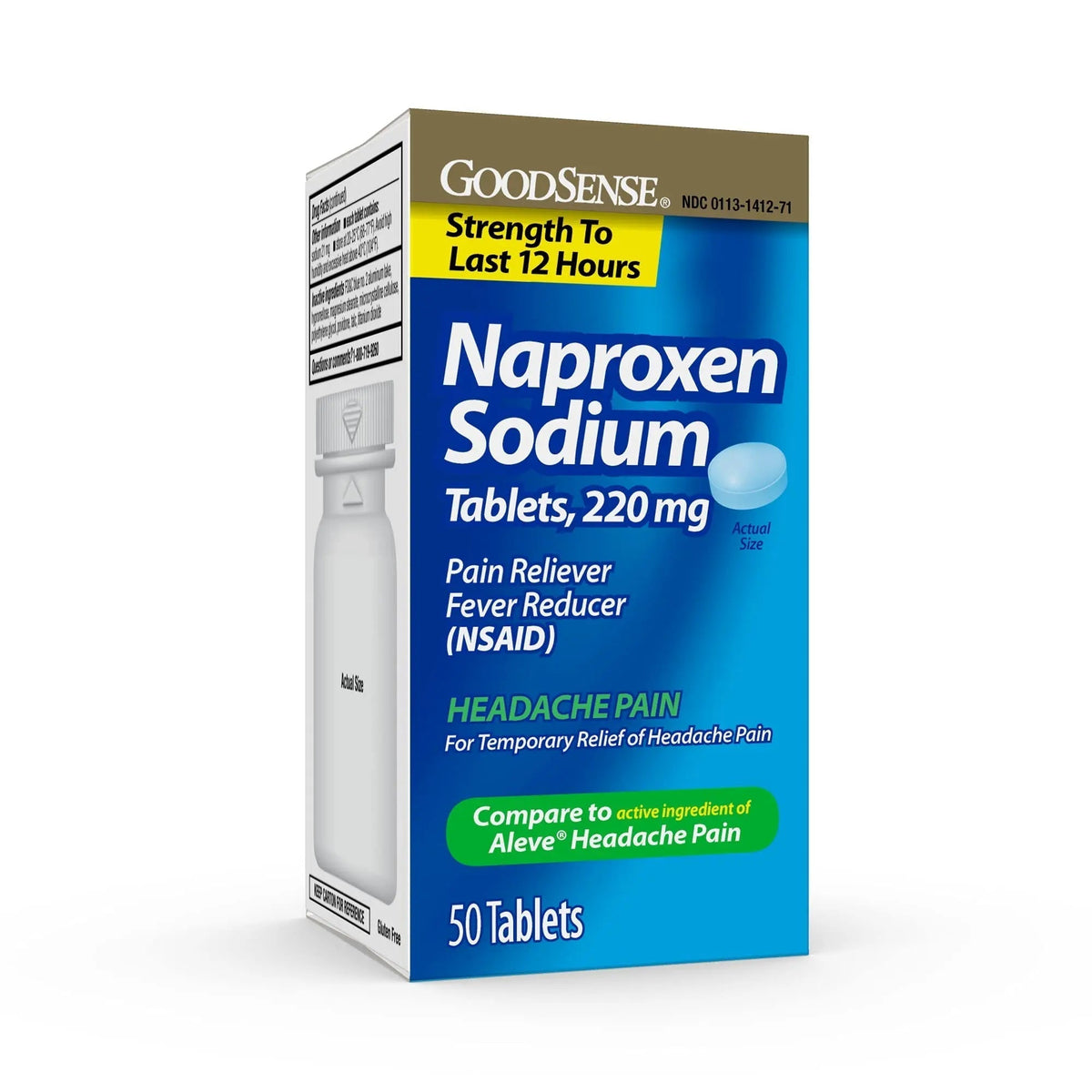 GoodSense Naproxen Sodium Tablets 220 Mg, Headache Pain, Blue, 50 Count GoodSenseBuy Supplements Australia