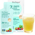 7 Day Gut Cleanse Liquid Detox Drink for Women & Men Colon Cleanse | 24 Fruit & Vegetable Blend for Gut Balance, Gentle Regularity and Daily Digestive Support, Convenient 7-Pack Beverage Cleanse