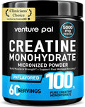 Venture Pal 100% Pure Micronized Creatine Monohydrate Powder 5g Per Serving | Vegan, Keto, GMO-Free & Gluten Free, Creatina Monohidratada en Polvo for Women & Men, Unflavored