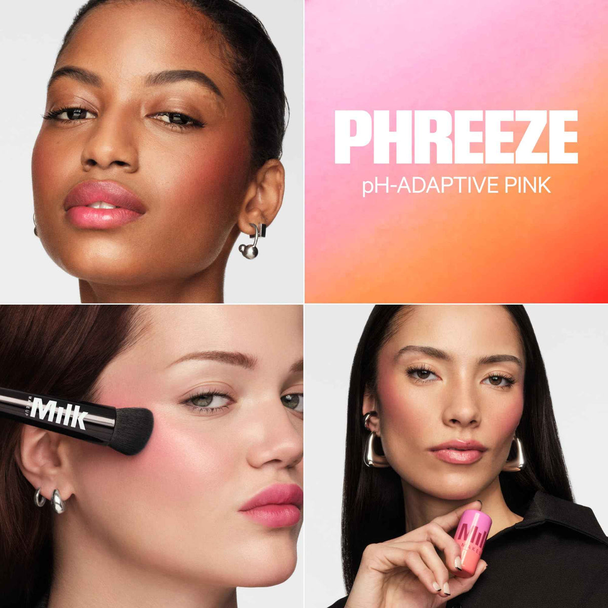 Milk Makeup Skincare Jelly Gift Set – Hydrating + Brightening Face Serums and Blush + Lip Stain in pH-Adaptive Pink – Two Full Size Serum Sticks .21oz + Travel-Friendly Jelly Tint (pHreeze) .17oz