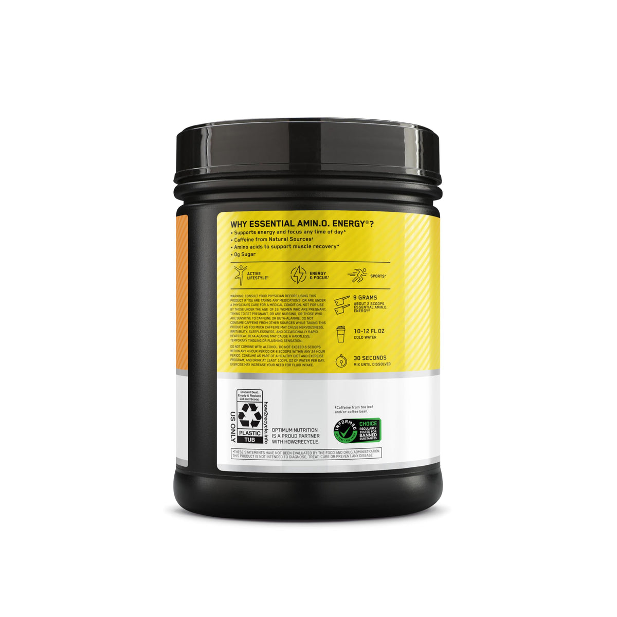 Optimum Nutrition, Amino Energy - Pre Workout with Green Tea, Bcaa, Amino Acids, Keto Friendly, Green Coffee Extract, Energy Powder - Concord Grape, 65 Servings