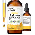 Wild & Organic Ashwagandha Drops - Mood Support & Positive Energy - 500 mg Ashwagandha for Women & Men - Add to Tea Liquid Extract for Relaxation - Non-GMO, Sugar & Alcohol-Free Tincture - 4 fl oz