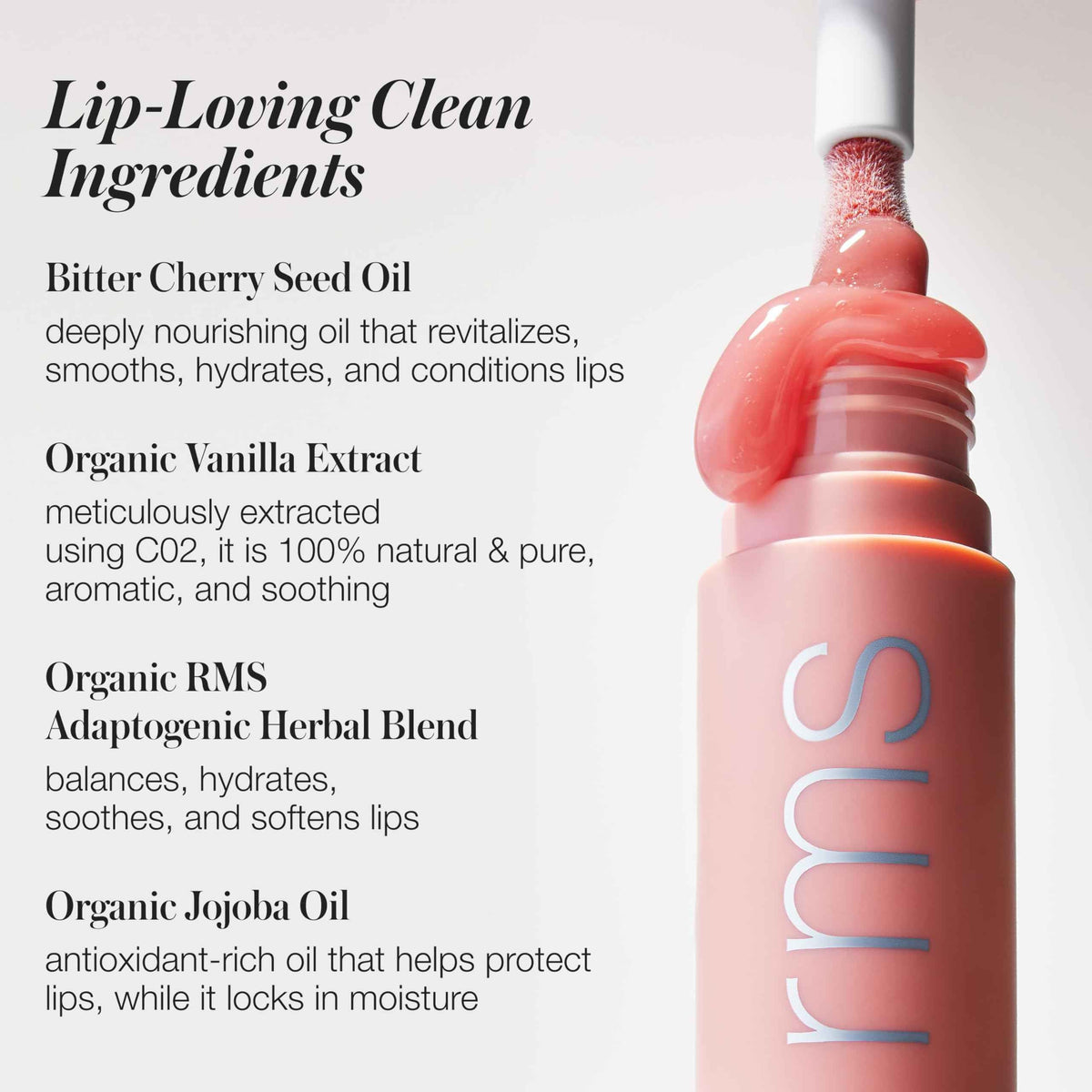 RMS Beauty Legendary Lip Oil - High-Shine Hydrating Lip Gloss Oil - 8-Hour Moisture with Bitter Cherry & Jojoba Oil - 0.17 oz