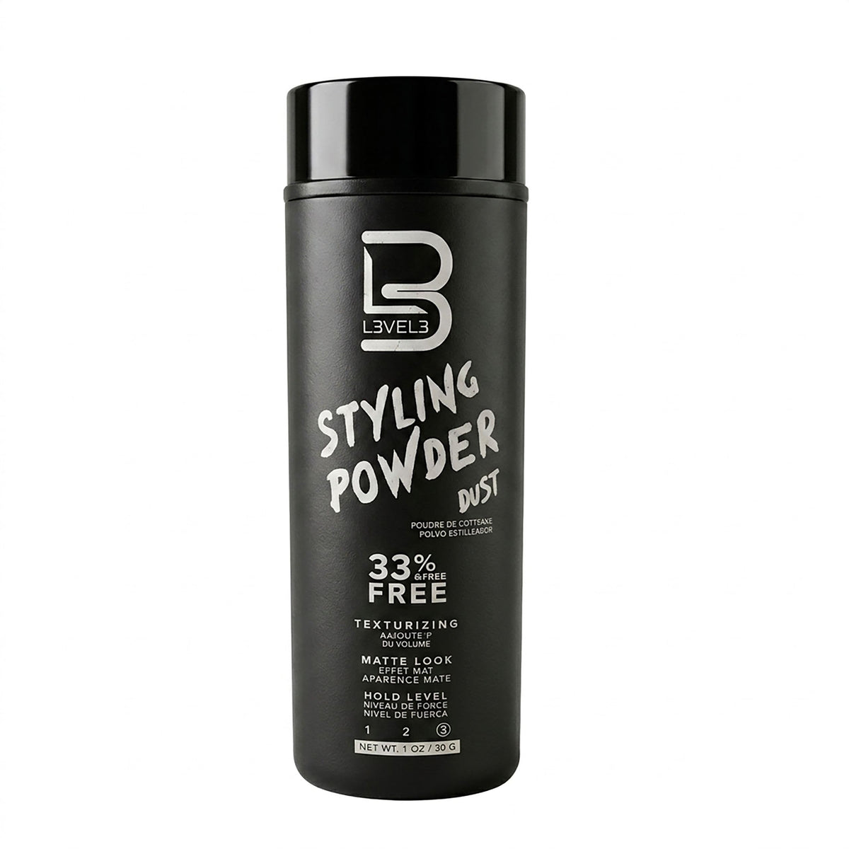 L3 Level 3 Styling Powder - Natural Look Mens Powder - Easy to Apply with No Oil or Greasy Residue (Small - 30 Grams)