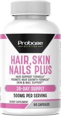 Probase Nutrition Hair, Skin and Nails Plus 60 Capsules 30-Day Supply