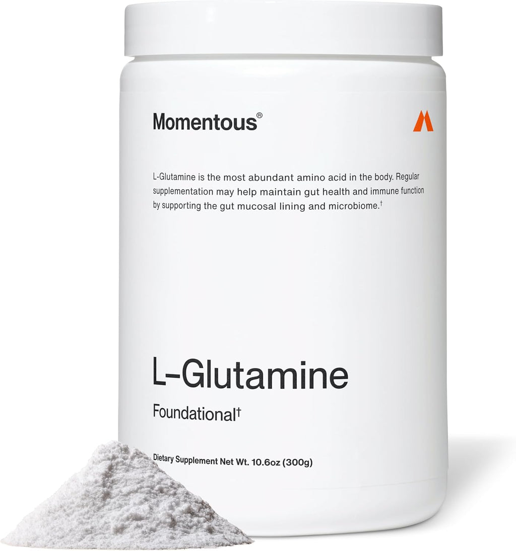Momentous L-Glutamine Powder - Gut Health & Muscle Recovery Supplement - Boosts Exercise Performance & Immune Function - NSF Certified for Sport - 5 g - 60 Servings