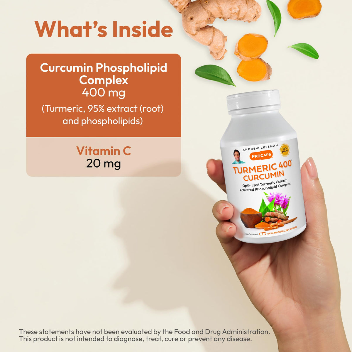 ANDREW LESSMAN Turmeric 400 mg 60 Capsules