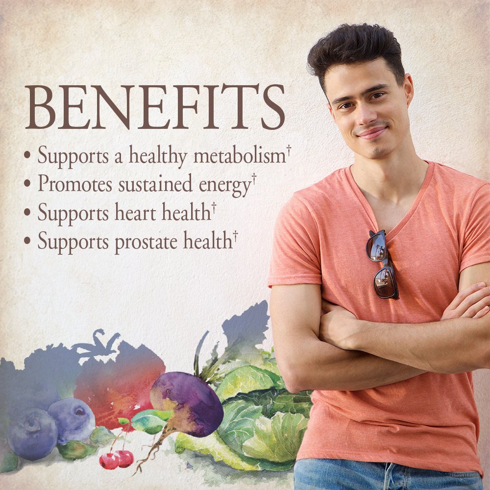 Garden of Life Once Daily Whole Food Multivitamin for Men, Organic Mens Vitamins & Minerals, Vitamin C, Zinc, Vegan, for Health & Well-Being, 60 Tablets | Organic Mens Vitamins & Minerals, Vitamin C, Zinc, Vegan, For Health & Well-Being, Whole Food