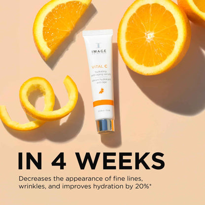 IMAGE Skincare, VITAL C Hydrating Anti-Aging Serum, with Potent Vitamin C to Brighten, Tone and Smooth Appearance of Wrinkles, Sample Size 0.5 fl oz