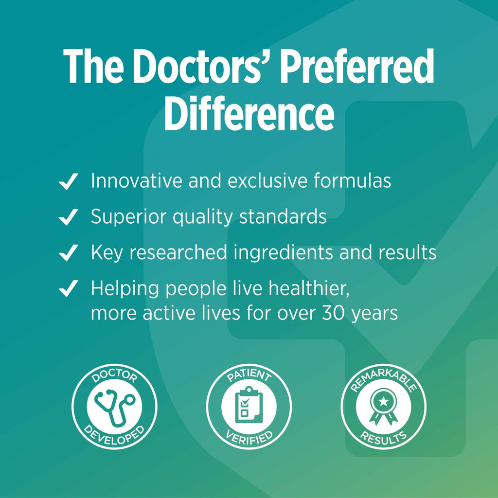 DOCTORS' PREFERRED Daily5 Multivitamin for Women and Men, Clinically Validated Ingredients, Heart, Joints, Circulation, 90 Vegan Capsules