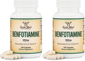 Benfotiamine 300mg Servings (Third Party Tested, 120 Capsules, 150mg Per Cap) Non-GMO, to Boost Thiamine B1 Levels (More Absorbable Than Thiamine, Fat Soluble) by Double Wood