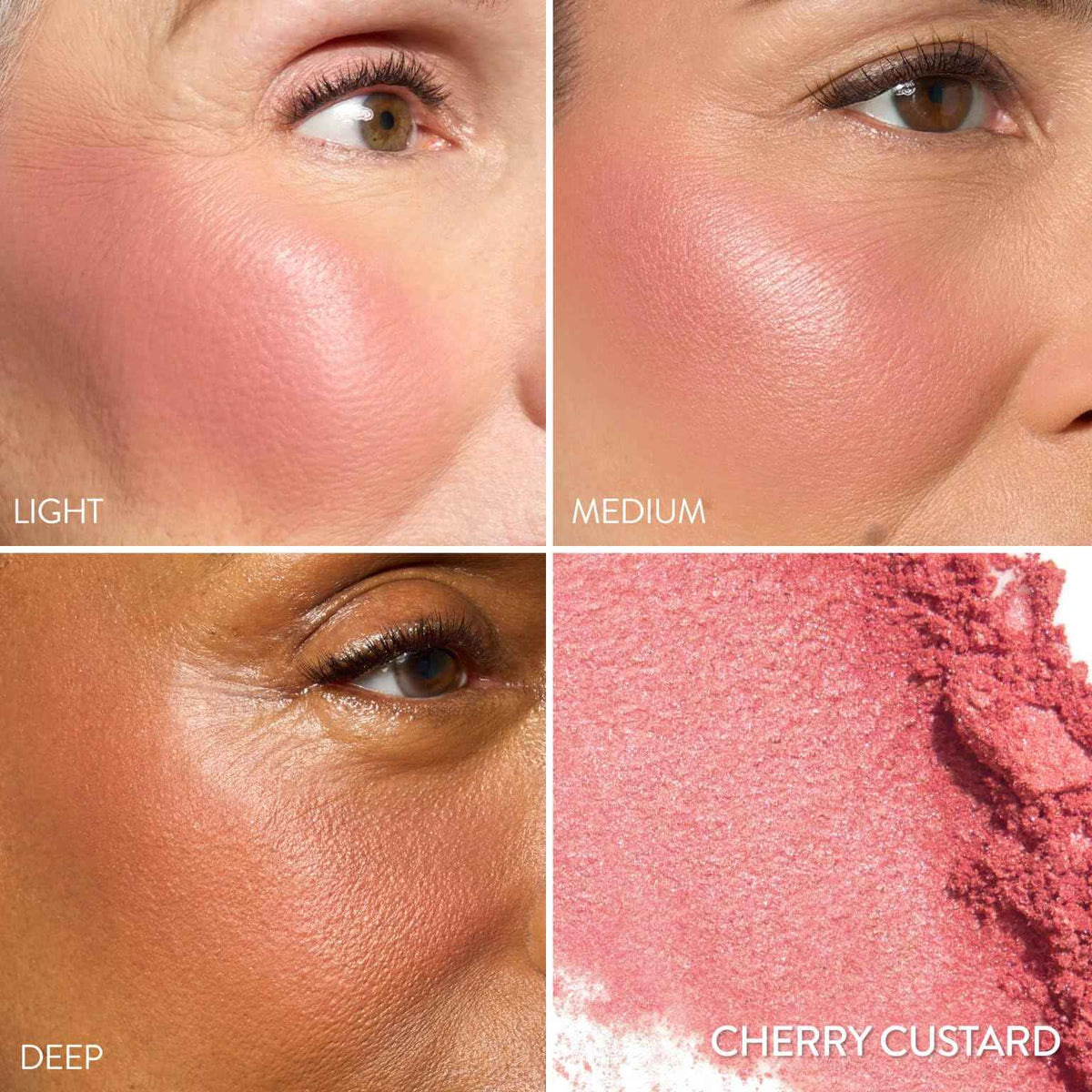 LAURA GELLER NEW YORK Baked Blush-n-Brighten for Mature Skin - 04 Cherry Custard - Powder Blush Won't Settle into Fine Lines - Buildable Natural Finish – Longlasting Formula - Made in Italy