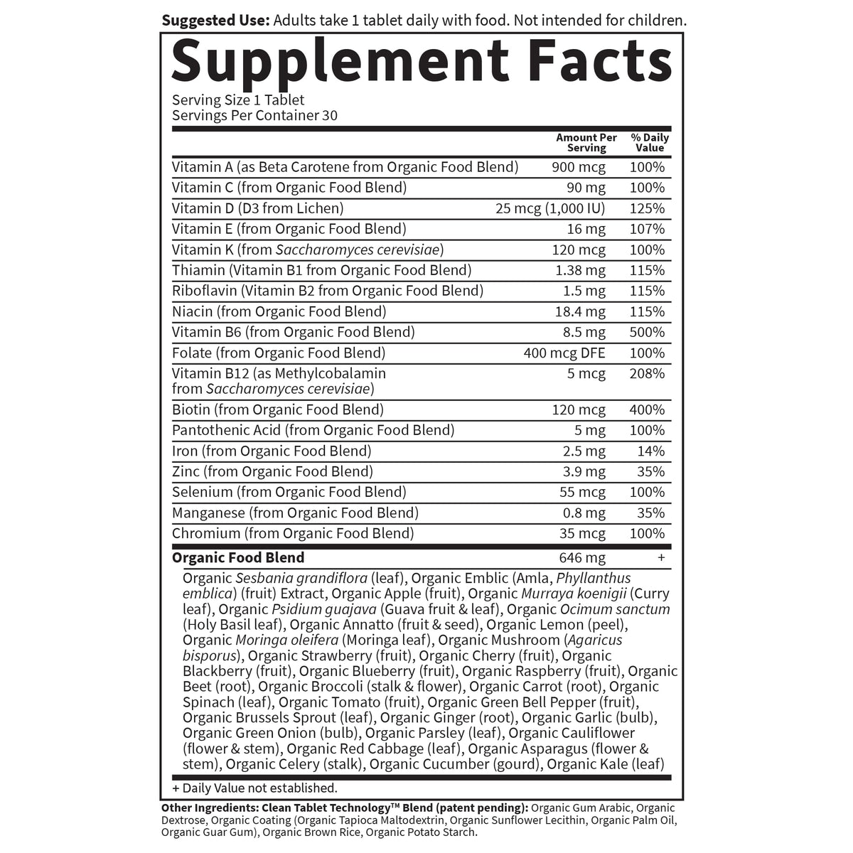 Garden of Life Organics Multivitamin for Women - Women's Once Daily Multi - Whole Food Multi with Iron, Biotin, Vegan Organic Womens Multivitamin for Health, Energy Hair Skin and Nails, 60 Tablets | Women's Once Daily, Whole Food Multi with Iron, Biotin,