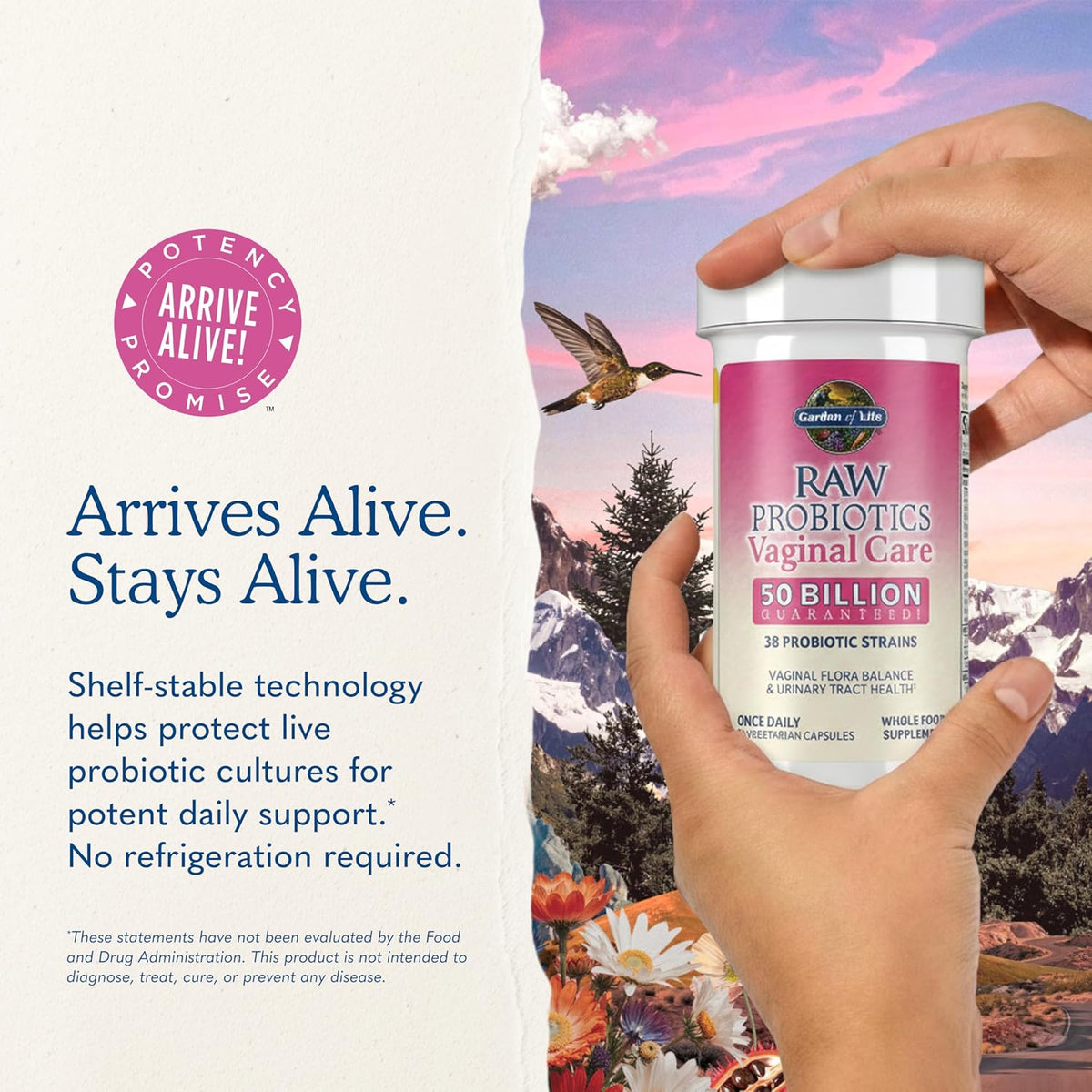 Garden of Life Raw Probiotics for Women's Vaginal Care with Acidophilus, Shelf Stable Probiotic Promotes Yeast Balance, Vaginal, Urinary Tract Health, 30 Vegetarian Capsules | 38 Probiotic Strains, Supports Vaginal & Urinary Tract Health, Vegetarian, Shel