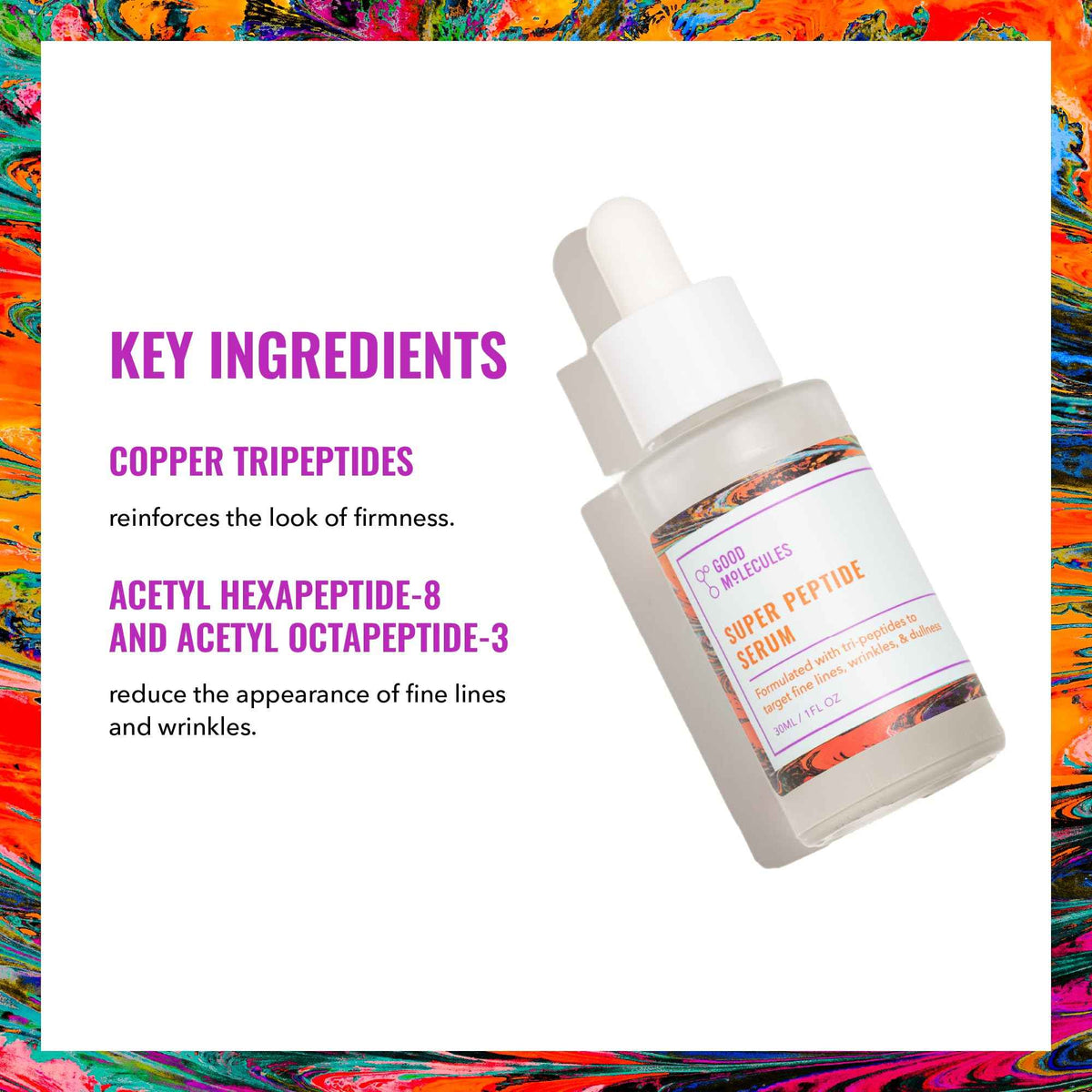 Good Molecules Super Peptide Serum - Anti-aging Facial Serum with Peptides and Copper Tripeptides to Plump and Firm