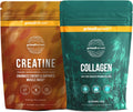 Primal Creatine Powder + Collagen Powder Bundle | 2-Pack | Muscle Recovery, Strength, and Performance| Unflavored, 30 Servings Each