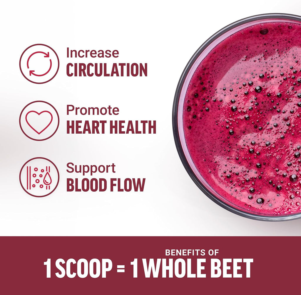 Force Factor Total Beets Organic Beet Root Powder Superfood, Non-GMO | Boost Daily Nutrition, USDA Organic, Vegan, Gluten-Free, and Beet Supplement, Unflavored, 90 Servings