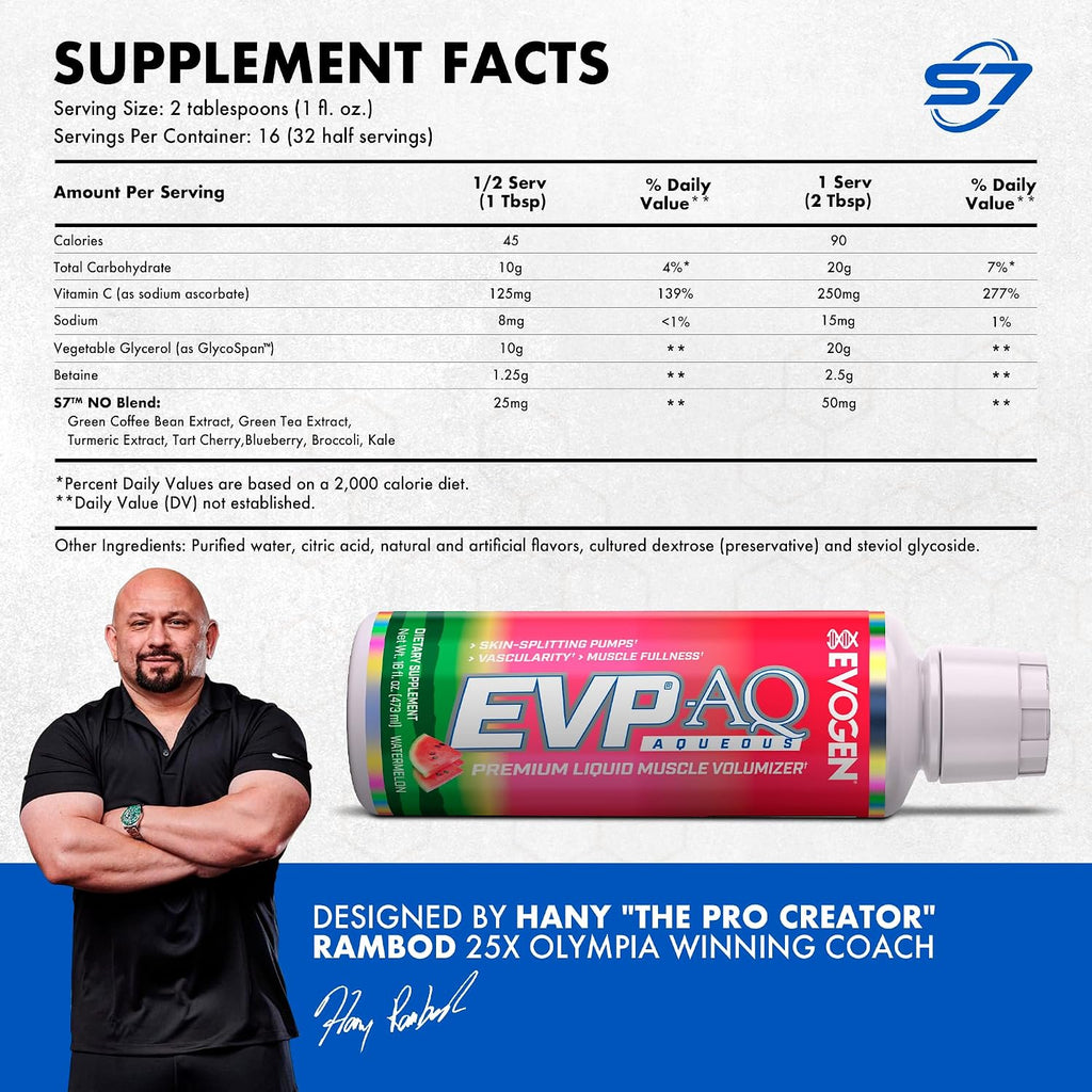 Evogen EVP Xtreme NO + EVP AQ Bundle – Pre Workout Powder & Liquid Glycerol Volumizer for Men & Women | Extreme Pump, Energy, Hydration & Vascularity | Sour Watermelon