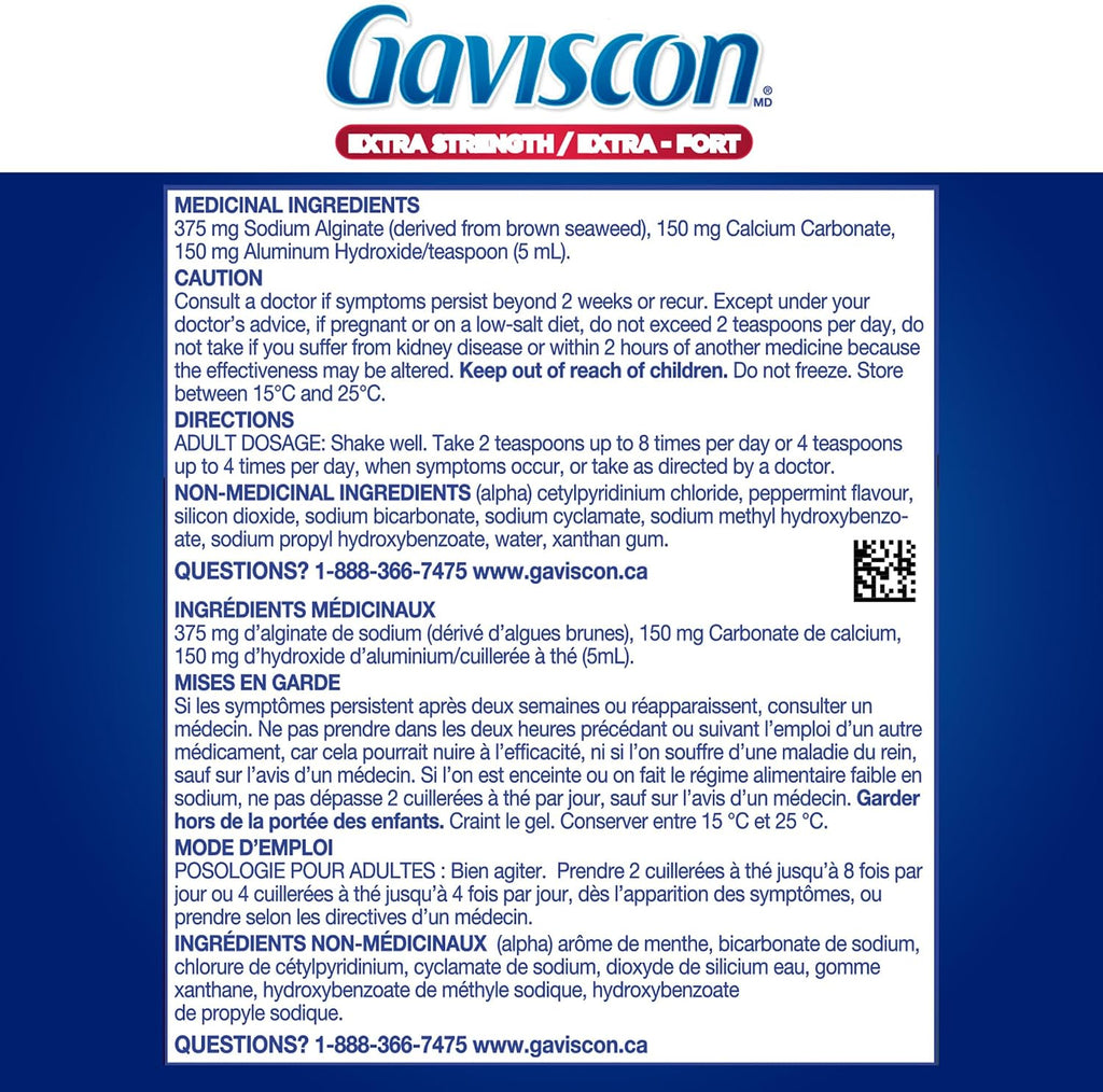 GAVISCON Extra Strength, Soothing ICY Mint 340 ml