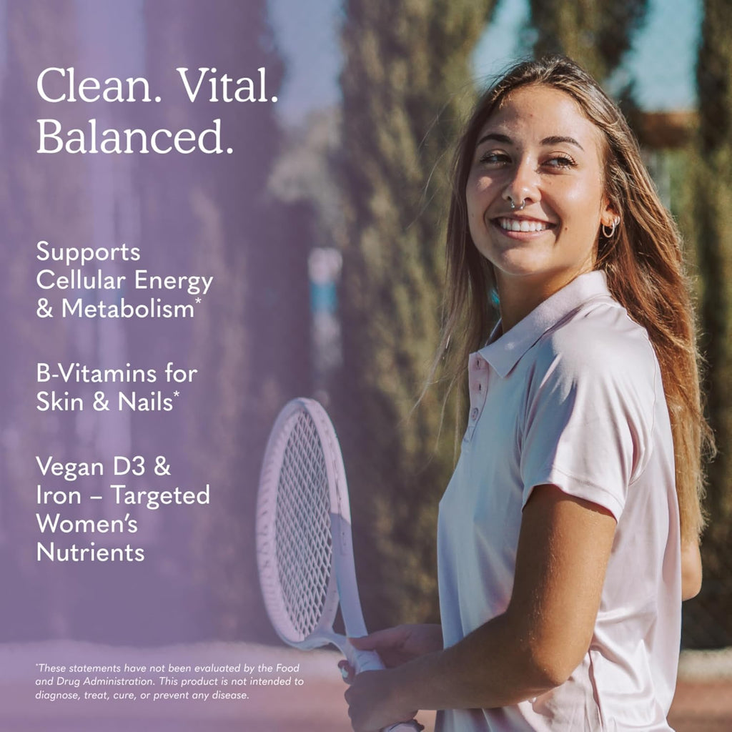 Garden of Life Organics Multivitamin for Women - Women's Once Daily Multi - Whole Food Multi with Iron, Biotin, Vegan Organic Womens Multivitamin for Health, Energy Hair Skin and Nails, 60 Tablets | Women's Once Daily, Whole Food Multi with Iron, Biotin,