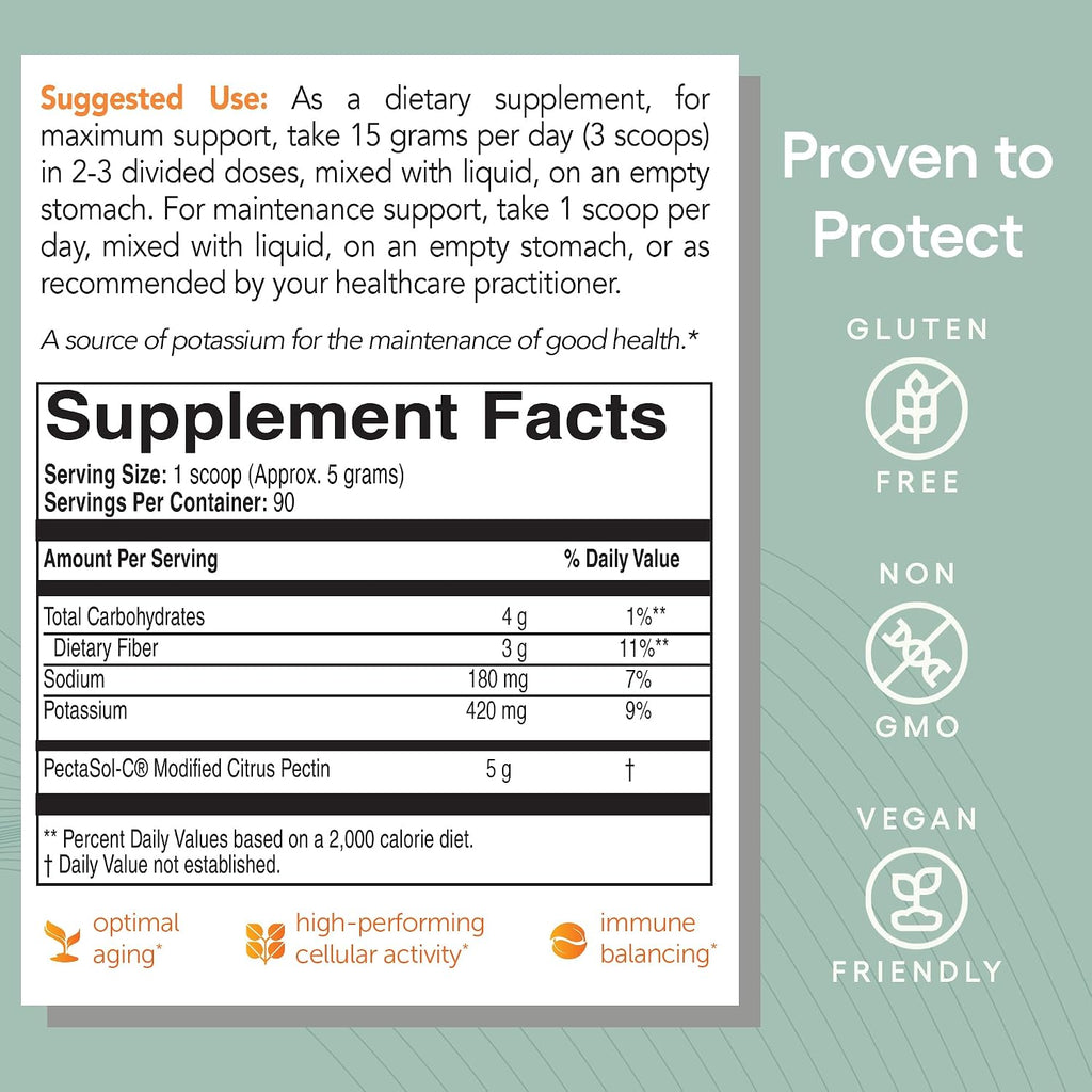 EcoNugenics Promotes Breast Health & Cellular Support - BreastDefend 120 Capsules + PectaSol-C Modified Citrus Pectin 454 Grams Bundle