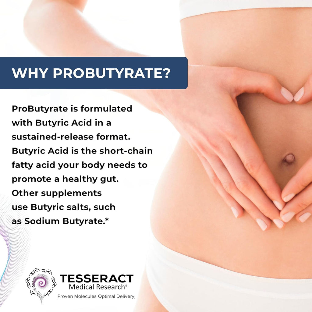 Tesseract Medical Research ProButyrate Gut Health Supplement, Butyric Acid Complex & TetraCumin SR Joint Support Supplement, Sustained Release