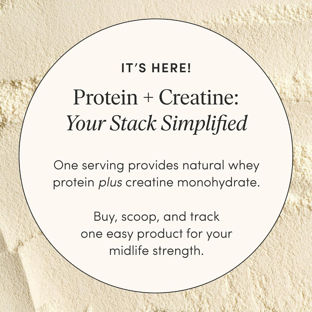 The 'Pause Life Protein + Creatine + BCAAs, Vanilla, Whey Protein, 17.8 oz | Creavitalis creatine monohydrate + whey protein + BCAAs for men & women. Gluten free, low sugar, non-GMO. 14 servings.
