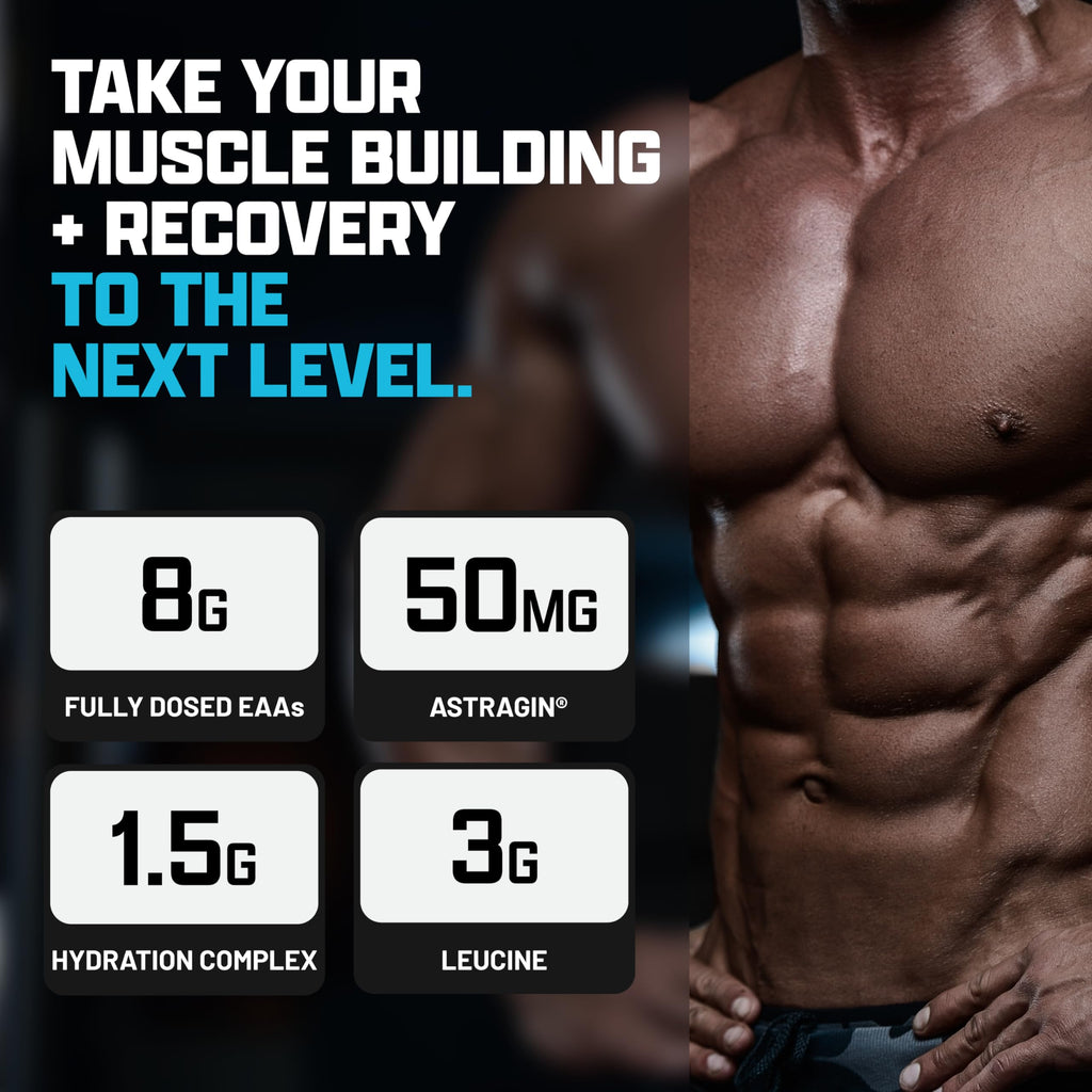 Nutrex Research EAA Hydration | EAAs + BCAA Powder | Muscle Recovery, Strength, Muscle Building, Endurance | 8G Essential Amino Acids + Electrolytes | Strawberry Watermelon 30 Serving