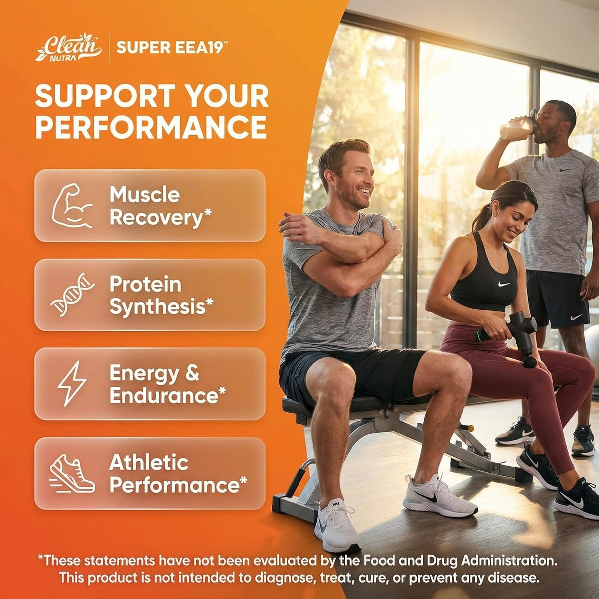 Clean Nutraceuticals Amino Acids Supplement L-Lysine, L-Threonine, L-Leucine, Isoleucine, Valine, L-Histidine, L-Tryptophan, L-Methionine, L-Arginine, L-Cysteine, L-Glutamine, L-Serine, Aspartic Acid