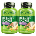 NATURELO Digestive Enzymes - Full Spectrum Support with a Broad Blend of 15 Enzymes Plus Ginger - 90 Vegan Capsules