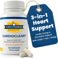 CardioClear7 - Coq10 PQQ Heart Supplement - Shilajit for Daily Wellness | 3-in-1 Heart Support, For Energy & Circulation, Enhanced Absorption With Shilajit, One Capsule Daily, 30 Day Supply