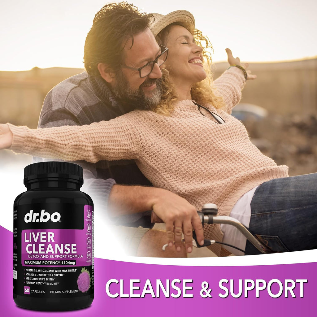 Liver Cleanse Detox Support Supplement - Complete Health Repair Pills with Artichoke, Berberine, Turmeric Herbs - Aid Gallbladder Care Formula Capsules & Natural Milk Thistle Dandelion Supplements
