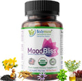 Bodymune Organic MoodBliss | Supports a Calm, Relaxed & Positive Mood* | with Ashwagandha, St. John's Wort & Lemon Balm | USDA Organic, USA-Made, Non-GMO, Gluten-Free - 60 cts.