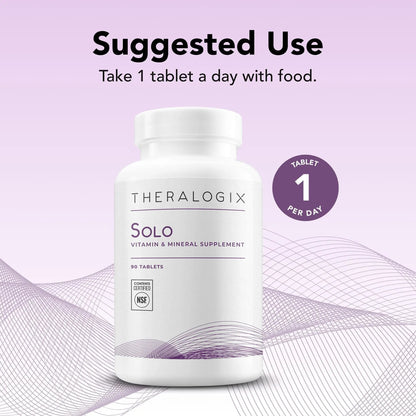 Theralogix Solo Multivitamin & Multimineral Supplement Without Iron - 90-Day Supply - Iron-Free Multivitamin Theralogix