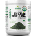 Zazzee USDA Organic Spirulina Powder, 2.2 Pounds (1 KG), 303 Servings, Certified Kosher, 100% Pure, Non-Irradiated, Mess-Free Wide Mouth Container, Fresh Smell and Neutral Taste, Non-GMO, Made in USA