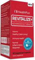 Health Plus Revitalize+ Postbiotic Gut Health Supplement, 60 Capsules | CoreBiome butyrate postbiotic formula, 30 servings; may support everyday gut wellness