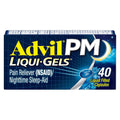 Advil PM Liqui-Gels Pain Reliever and Nighttime Sleep Aid, Pain Medicine with Ibuprofen for Pain Relief and Diphenhydramine HCL for a Sleep Aid - 40 Liquid Filled Capsules - Back to College AdvilBuy Supplements Australia