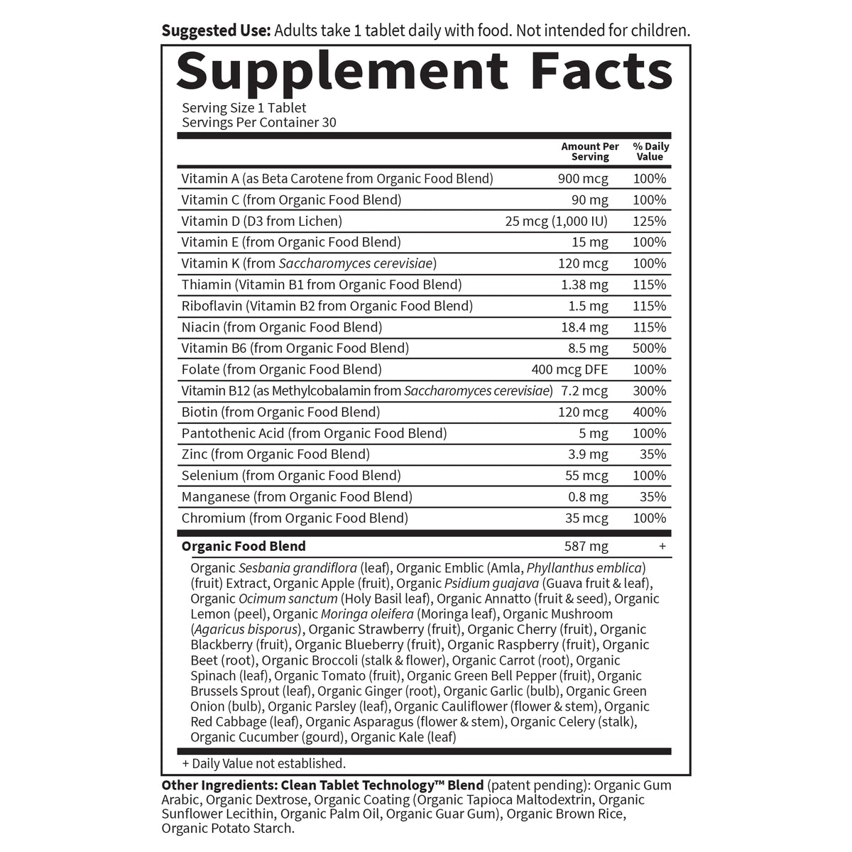 Garden of Life Once Daily Whole Food Multivitamin for Men, Organic Mens Vitamins & Minerals, Vitamin C, Zinc, Vegan, for Health & Well-Being, 60 Tablets | Organic Mens Vitamins & Minerals, Vitamin C, Zinc, Vegan, For Health & Well-Being, Whole Food