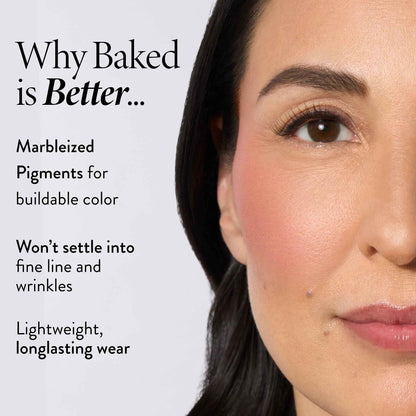 LAURA GELLER NEW YORK Baked Blush-n-Brighten for Mature Skin - 09 Starfish Island - Powder Blush Won't Settle into Fine Lines - Buildable Natural Finish – Longlasting Formula - Made in Italy