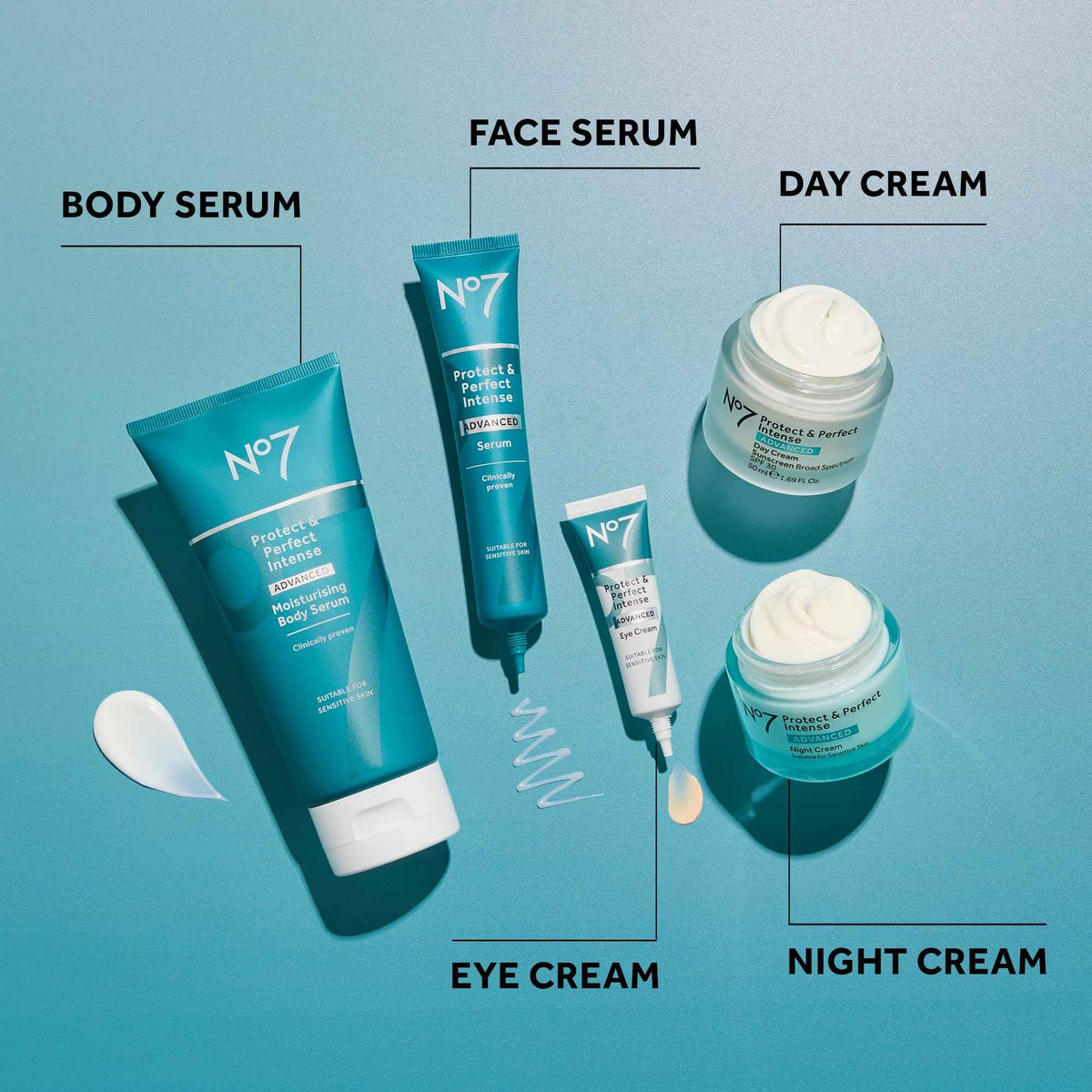 No7 Protect & Perfect Intense Advanced Serum - Anti-Aging Face Serum that Visibly Smoothes & Firms Fine Lines and Wrinkles - Formulated with Hyaluronic Acid