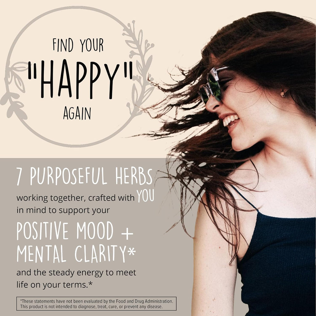 Joy-Filled Mood Support Supplement + St. John's Wort, Plant-Based, 60 Ct
