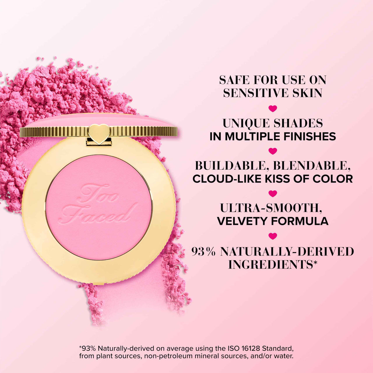 Too Faced Cloud Crush Blurring Blush | Velvety Powder Blush for Cheeks with High-Pigment Formula | 93% Naturally Derived Ingredients, Vegan & Cruelty-Free, Berry Dreamy, 0.17 Ounce