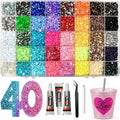 40000Pcs Bedazzling Kit, 40 Mix Colors Rhinestones Gems for Bedazzled Kits, All-in-One Bedazzler Kit Set for Crafting, Nail Art, Shoes, Books