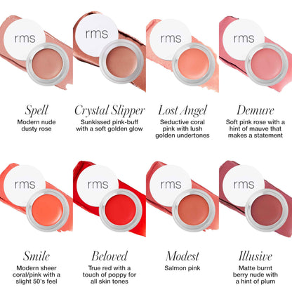 RMS Beauty Lip2Cheek Cream Blush & Lip Tint Multi-Use Hydrating Cream Color Natural Pigments Lightweight Glow Long-Lasting Portable 0.28 oz