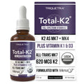 Total K2® | Vitamin K2 as MK7 & MK4 | Plus K1 & Vitamin D3 Cofactor - 620 mcg K2 per Serving - All-Trans MK7 from MenaQ7® - Full-Spectrum Vitamin K - Vegan, Organic Certified (60 Capsules)