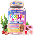 Toddler 2-3 & Kids 4+ Multivitamin Gummies w/ Iron, Omega-3, ARA, Calcium, Prebiotic, Methylated Picky Eater Vitamins for Kids 2+ Growth & Development | Vitamin C, D3 K2, B12, Methylfolate, Sugar Free