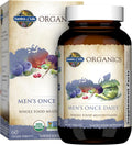Garden of Life Once Daily Whole Food Multivitamin for Men, Organic Mens Vitamins & Minerals, Vitamin C, Zinc, Vegan, for Health & Well-Being, 60 Tablets | Organic Mens Vitamins & Minerals, Vitamin C, Zinc, Vegan, For Health & Well-Being, Whole Food