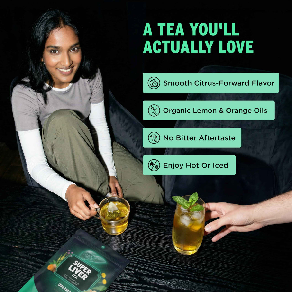 SuperBonsai Organic Liver Detox Tea – Dandelion Root & Milk Thistle Herbal Tea for Liver Support, Digestive Detox & Cleanse – Turmeric, Ginger & Nettle Botanical Blend