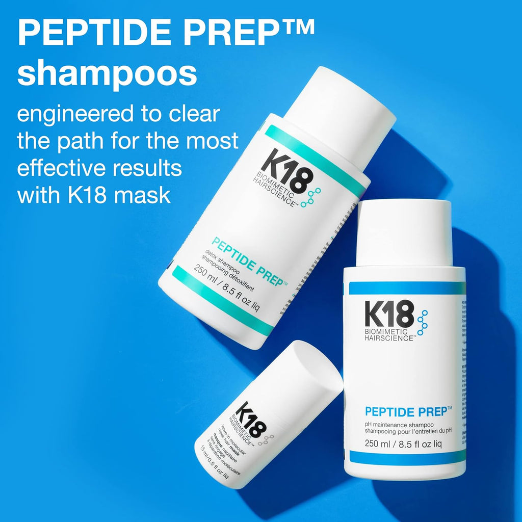 K18 Hair Repair Kit - Hair Mask (15ml) and Detox Shampoo (8.5 oz)